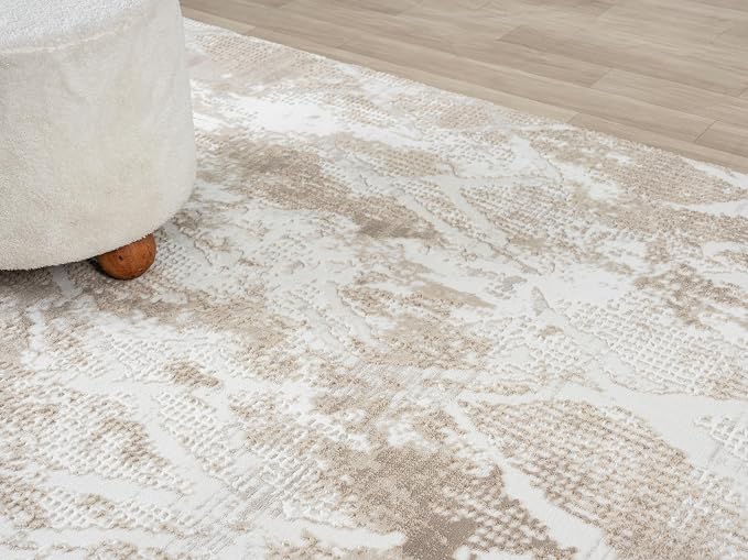 Adel Modern Area Rug for Living Room, 8x10 Rustic Distressed Abstract Large - Image 5
