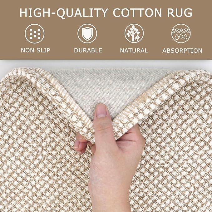 KOZYFLY Rugs for Entryway 3x5 ft Washable Area Rug Non Slip Rubber Backed Entry - Image 6