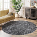 RUGSREAL 3x3 Round Area Rug Small Washable Circle Rug Non Slip Stain Resistant by RUGSREAL