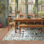 Floral Boho 5x7 Area Rugs for Bedroom Living Room, Botanical Soft Dining Room - Image 8