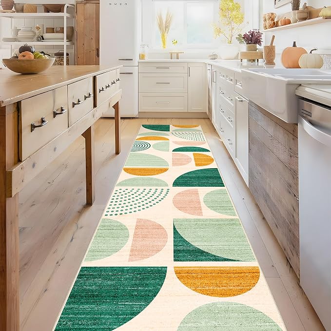 MUJOO Green Runner Rug Washable, Boho 2x8 Area Rugs - Image 3
