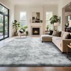 Fluffy Rug Shaggy Area Rug, Gradual Grey 10x14 Area Rugs by Yongyangjuxi