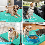 OLANLY Dog Door Mat for Muddy Paws 48x30, Paw Print Design, Absorbs Moisture - Image 7