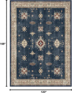 RUGGABLE Washable Vintage Area Rug – Verena Sapphire 10x14, Stain-Resistant - Image 2