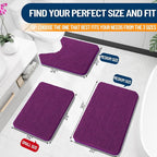 OLANLY Bathroom Rugs 24x16, Extra Soft Absorbent Chenille Bath Rugs, Rubber - Image 2