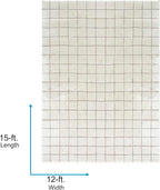 Livabliss x Our PNW Home Cascade Minimalist Grid Area Rug, Grid Ivory/Taupe - Image 2