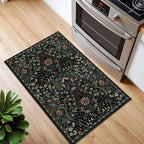 Floral 2x3 Entryway Rug, Washable Front Door Mat Indoor Non Slip Low Pile Small - Image 4