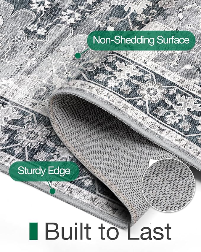 LUMI Runner Rug 3x10, Washable Non-Slip Hallway Throw Rugs, Long Soft Thin - Image 4