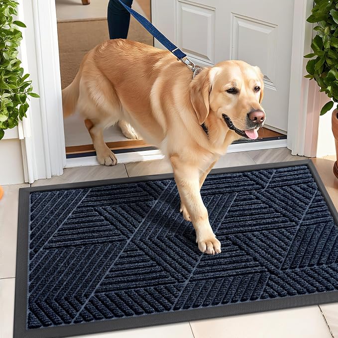 Kitinjoy Front Door Mat Outside Entrance, Sturdy Natural Dirt Trapper, Heavy - Image 7