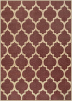 Lahome Moroccan Outdoor Rug 5x7, Easy Jute Red Washable Rugs - Image 2