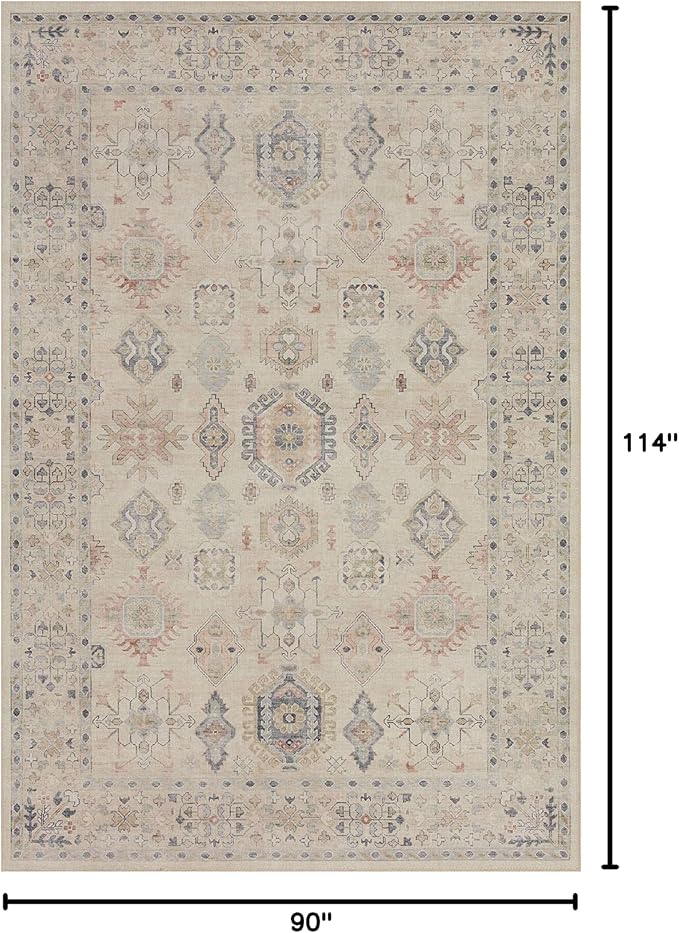 Loloi II Hathaway Collection HTH-05 Steel/Ivory 7'-6" x 9'-6", .25" Thick - Image 2