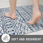 KUTA Moroccan Area Rugs, 2x3 Blue White Entryway Rug Non-Slip Washable Small - Image 8
