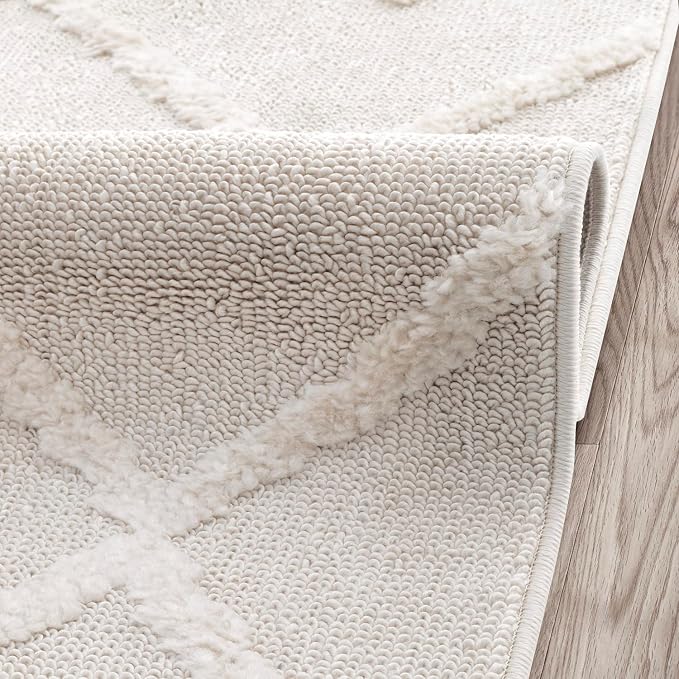 Antep Rugs Palafito 6x9 Geometric Shag Diamond High-Low Pile Textured Indoor - Image 7