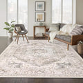 LIVEBOX 8X10 Area Rugs for Living Room, Washable Beige Neutral Boho Rugs Large by LIVEBOX