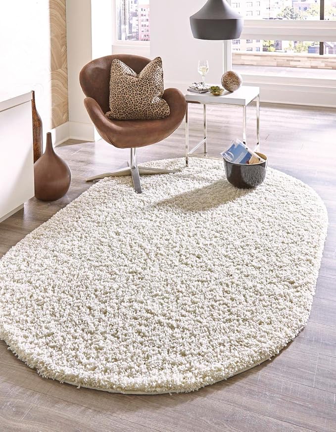 Unique Loom Solid Shag Collection Area Rug - Image 4