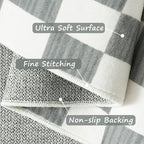 jinchan 4x6 Checkered Area Rugs - Image 6