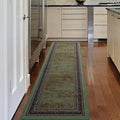 Antep Rugs Alfombras Bordered Modern 2x5 Non-Slip Low Pile Rubber Backing by AntepRugs