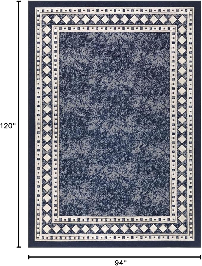 Antep Rugs Alfombras Modern Bordered 8x10 Non-Skid Low Profile Pile Rubber - Image 2