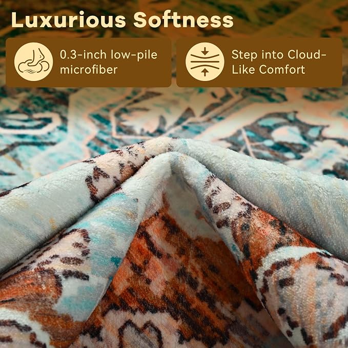 YJ.GWL Area Rugs for Living Room 4x6 Machine Washable Rugs for Bedroom - Image 5