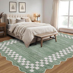 GarveeHome 4x6 Area Rug Small Washable Living Room Rug Scalloped Rug - Image 2