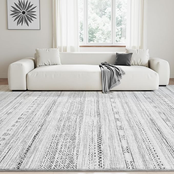 6x9 Area Rugs for Living Room Machine Washable Rug Distressed Indoor Carpet - Image 3