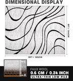 YIHOUSE Modern Rugs for Living Room, 8x10 Washable Black and White Area Rug - Image 2