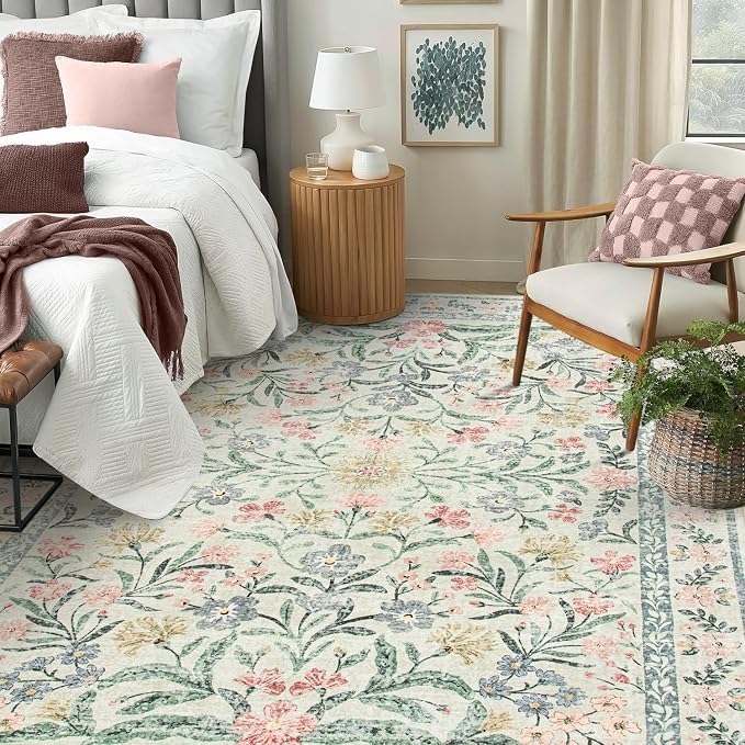 Lahome Boho Rugs for Living Room 5x7, Machine Washable Area Rugs Non-Slip - Image 11