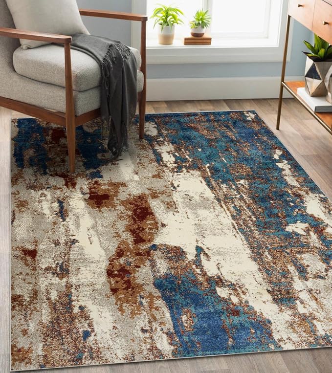 LUXE WEAVERS Lagos Collection Passion 4x5 Abstract Area Rug - Image 3