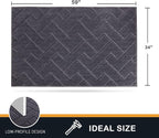 PURRUGS Dirt Trapping Door Mat 34" x 59", Non-Slip Machine Washable Entry Rug - Image 2