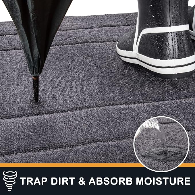 PURRUGS Dirt Trapping Door Mat 24" x 35.5", Non-Slip/Skid Machine Washable - Image 3