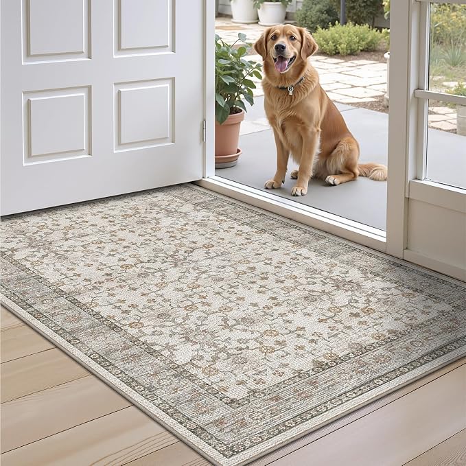 LUMI Indoor Thin Door Mat, 36x59 Washable Small Inside Doormat, Non Slip Low - Image 7