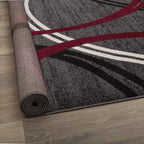 Rugshop Modern Wavy Circles Design Non-Shedding Area Rug, Carpet - Image 4