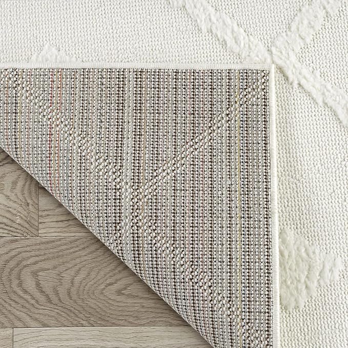Antep Rugs Palafito 6x9 Geometric Shag Diamond High-Low Pile Textured Indoor - Image 5