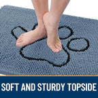 OLANLY Dog Door Mat for Muddy Paws 36x24, Paw Print Design, Absorbs Moisture - Image 4