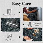 Black Distressed 3x5 Area Rugs for Entryway Foyer, Washable Non Slip Low Pile - Image 8