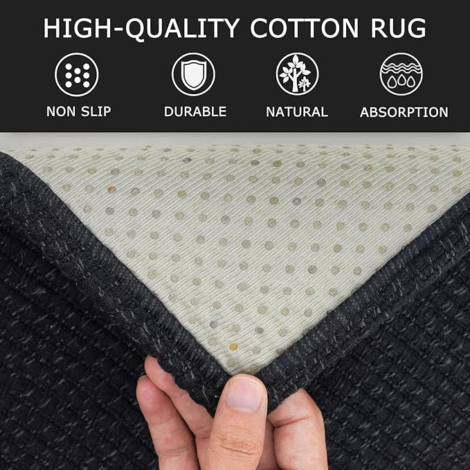 KOZYFLY Washable Area Rug 6x9 ft Rubber Backed Non Slip Rugs - Image 6