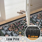 Entryway Rug 2X3 Small Rugs: Floral Washable Door Mat Vintage Soft Low Pile - Image 8
