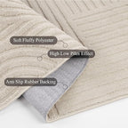 SHACOS Soft Cozy Fluffy Geometric High-Low Arch Rug 4'x5'3" Non Slip Washable - Image 2
