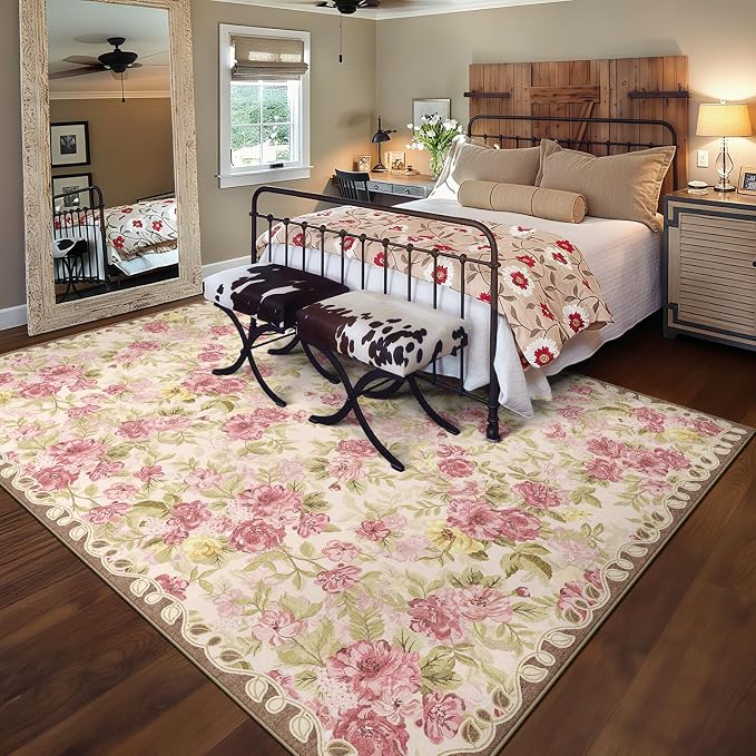 8x10 Machine Washable Area Rug for Living Room, Kids and Pets Friendly for - Image 8