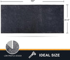 PURRUGS Dirt Trapping Door Mat 31.5" x 70", Non-Slip Machine Washable Entry Rug - Image 2