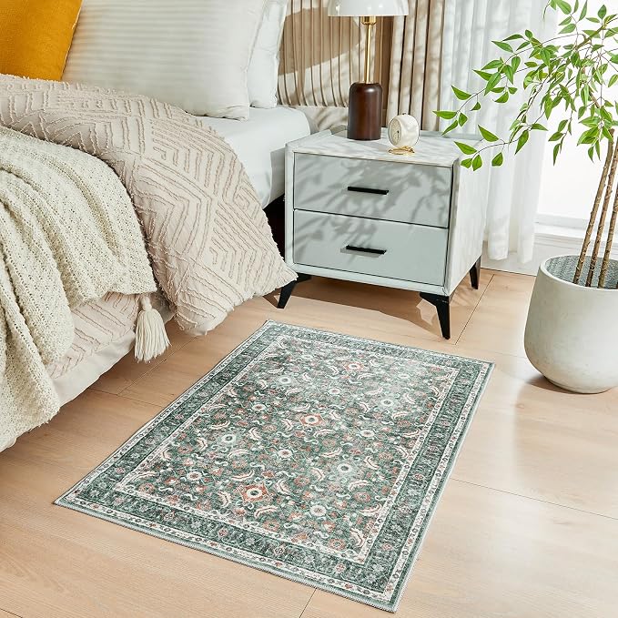 WITSHOCK Washable 2x3 Entryway Area Rug: Soft Non-Slip Backing Washable Rugs - Image 4