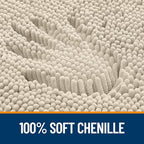OLANLY Bathroom Rugs 24x16, Extra Soft Absorbent Chenille Bath Rugs, Rubber - Image 3