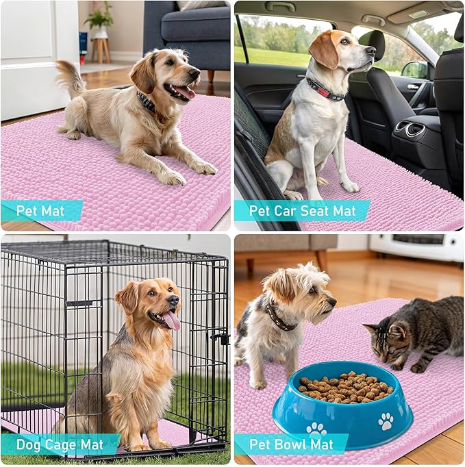 OLANLY Dog Door Mat for Muddy Paws 70x24, Absorbs Moisture and Dirt, Absorbent - Image 7