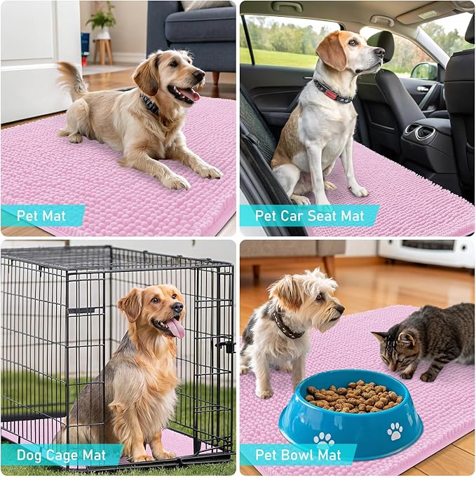 OLANLY Dog Door Mat for Muddy Paws 47x32, Absorbs Moisture and Dirt, Absorbent - Image 7