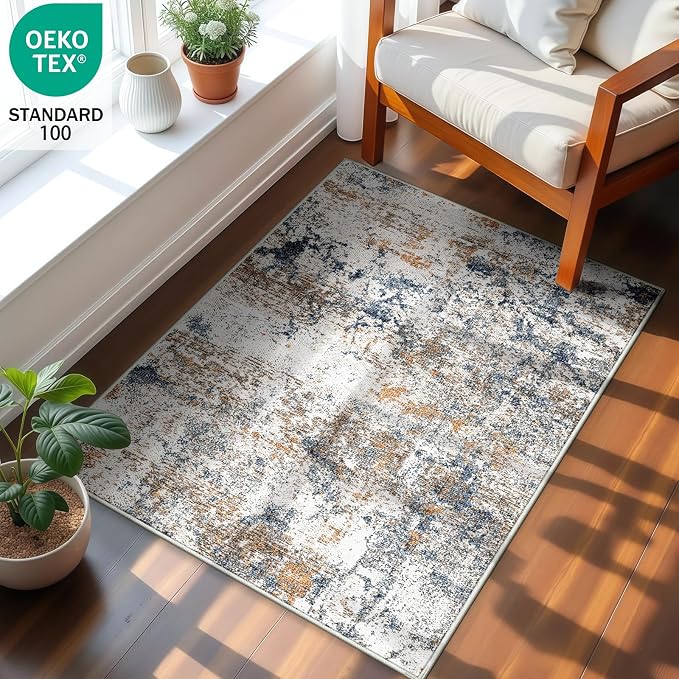 2x3 Machine Washable Area Rug for Entryway, Kids and Pets Friendly for Bedroom - Image 3