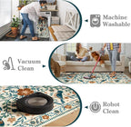 Moynesa 3x5 Entryway Rug Indoor, Modern Bohemian Washable Non-Slip Low Pile - Image 8