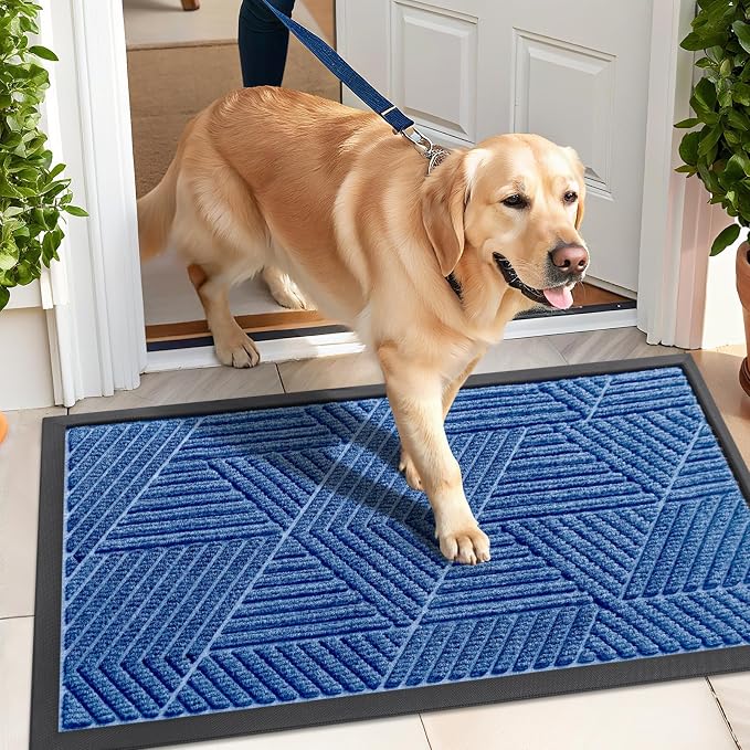 Kitinjoy Front Door Mat Outside Entrance, Sturdy Natural Dirt Trapper, Heavy - Image 7