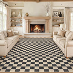 LIVEBOX 10x14 Area Rugs for Living Room, Checkered Non-Slip Washable Rugs by LIVEBOX