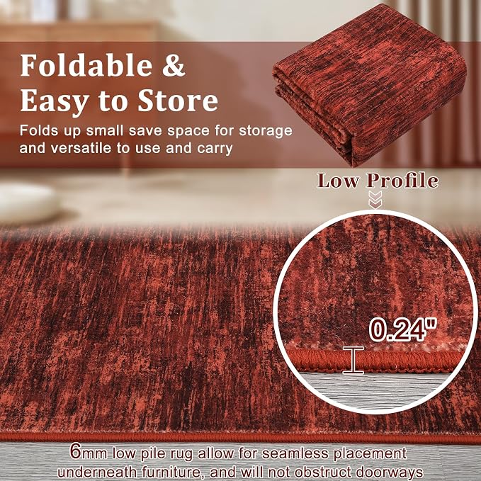RUGSREAL Washable Rug 10x13 for Living Room Modern Abstract Area Rug Non-Slip - Image 3