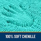 OLANLY Bathroom Rugs 40x32, Extra Soft Absorbent Chenille Bath Rugs, Rubber - Image 3